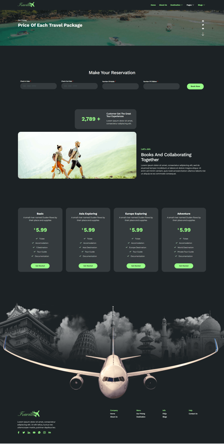 Download Travilla - Travel & Accommodation Elementor Template Kit