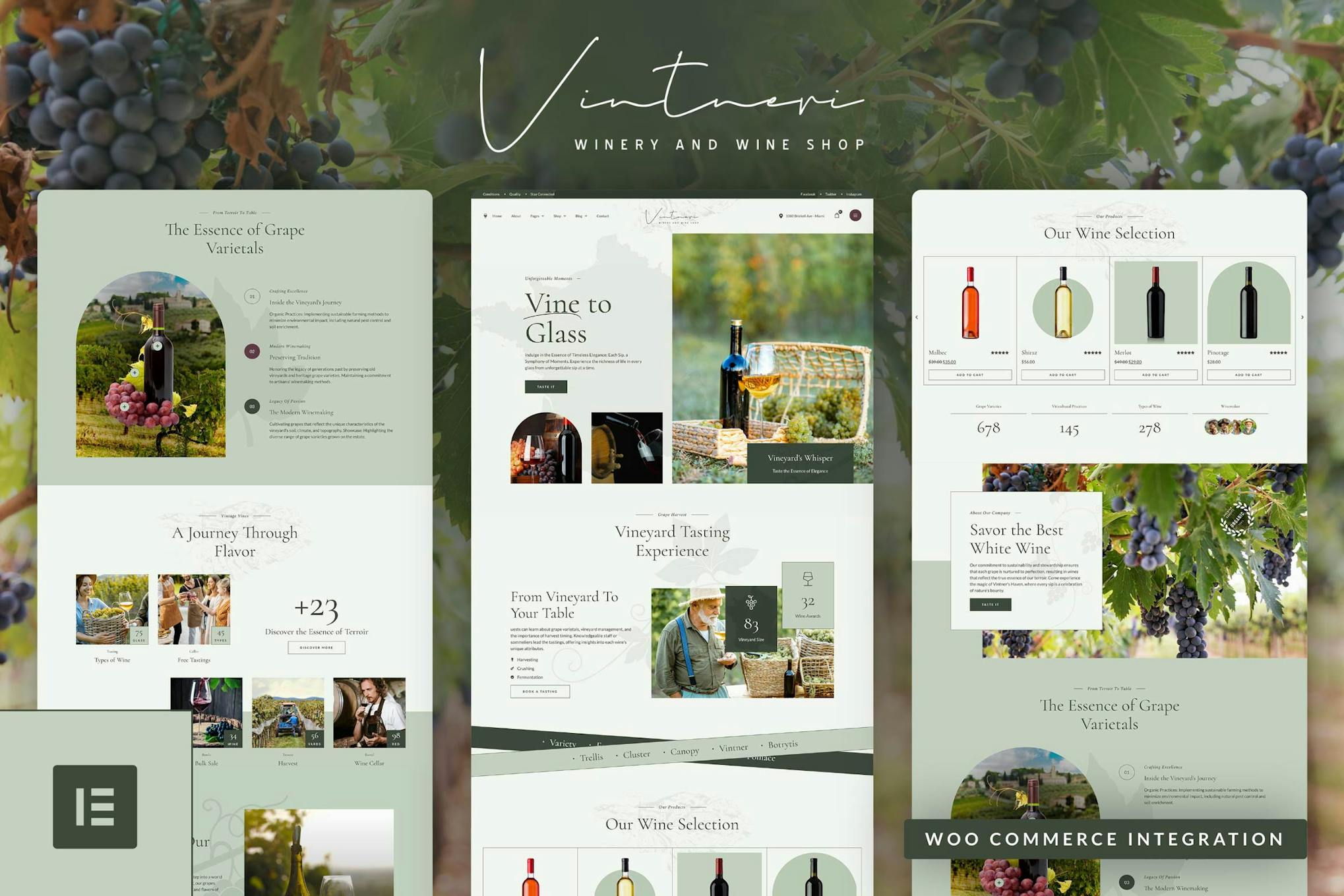 Download Vintneri - Wine Shop & Winery Elementor Pro Template Kit