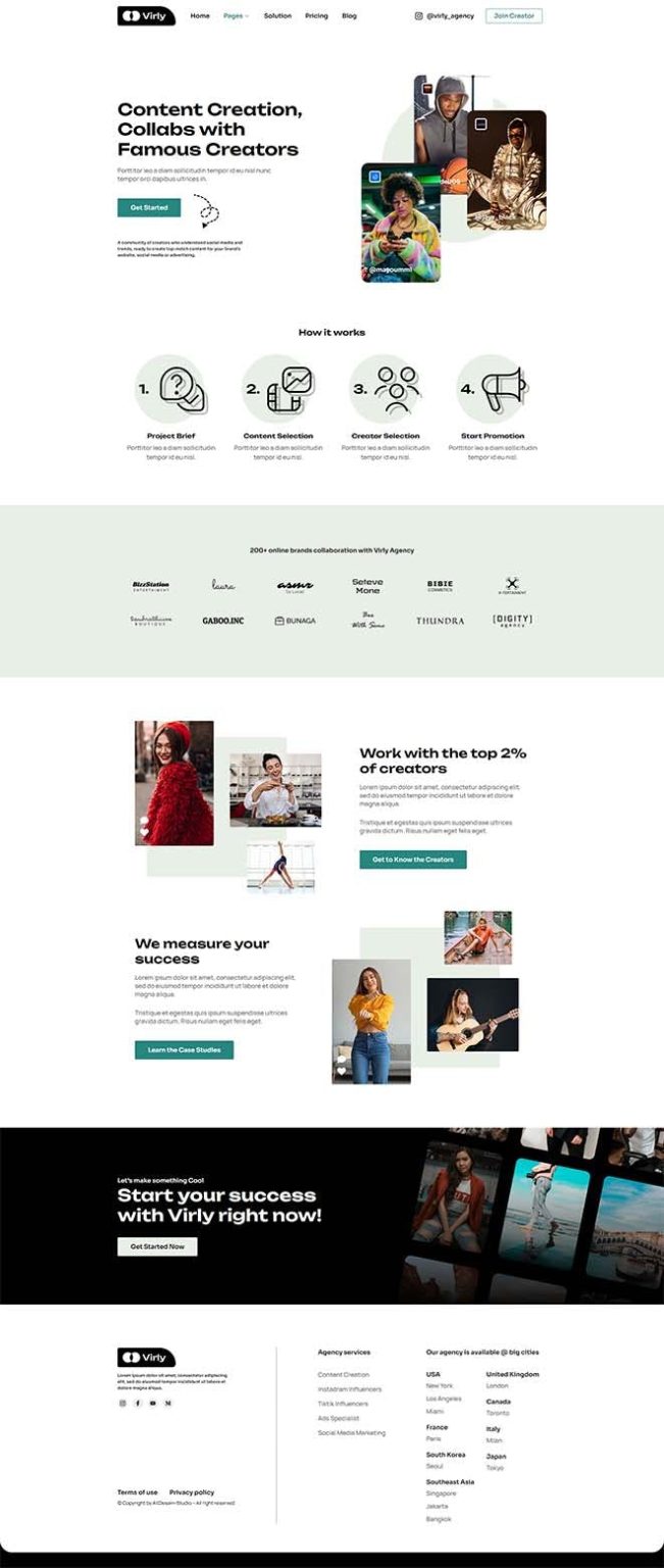 Download Virly - Influencer Marketing Agency Elementor Template Kit