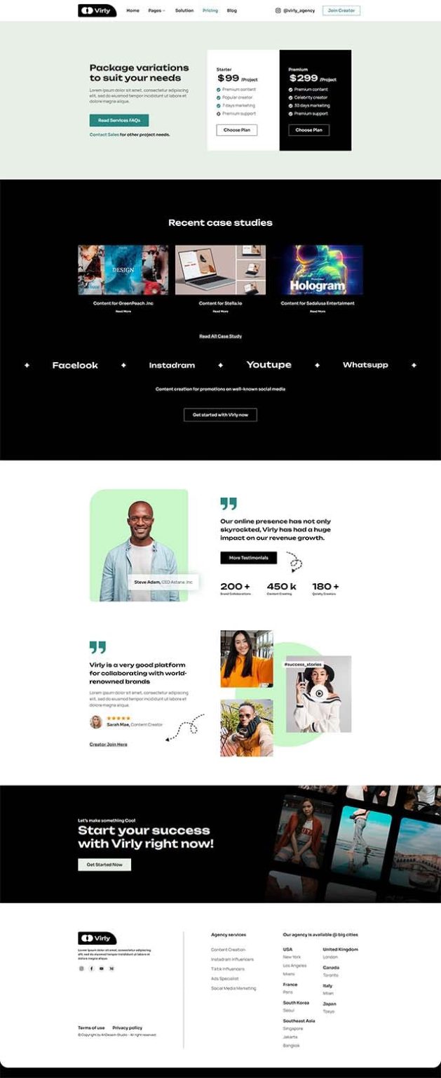 Download Virly - Influencer Marketing Agency Elementor Template Kit