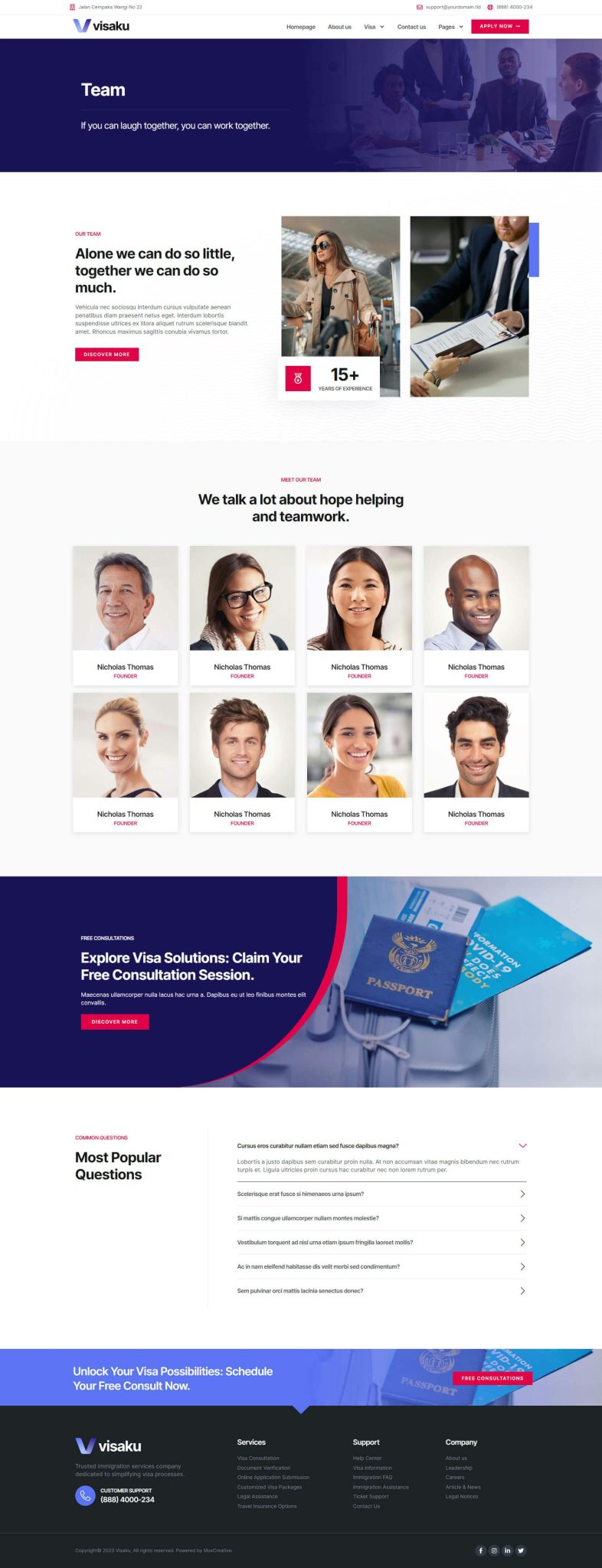 Download Visaku - Immigration & Visa Consulting Elementor Pro Template Kit