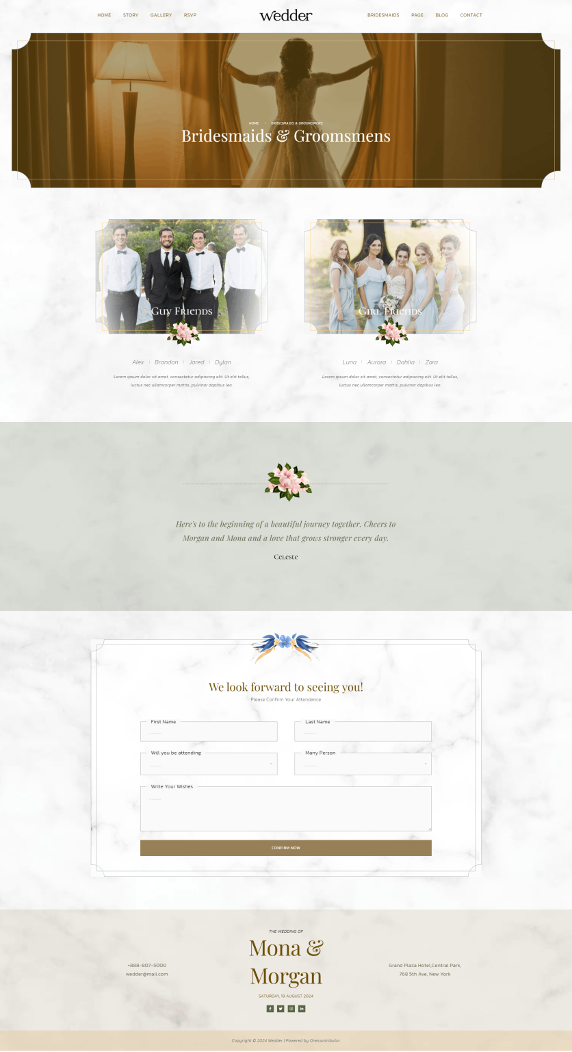 Download Wedder - Wedding Invitation Elementor Template Kit