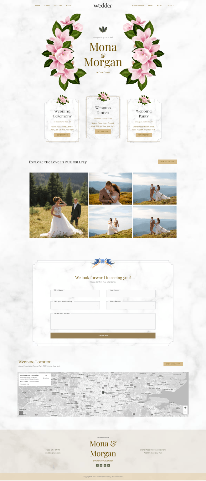 Download Wedder - Wedding Invitation Elementor Template Kit