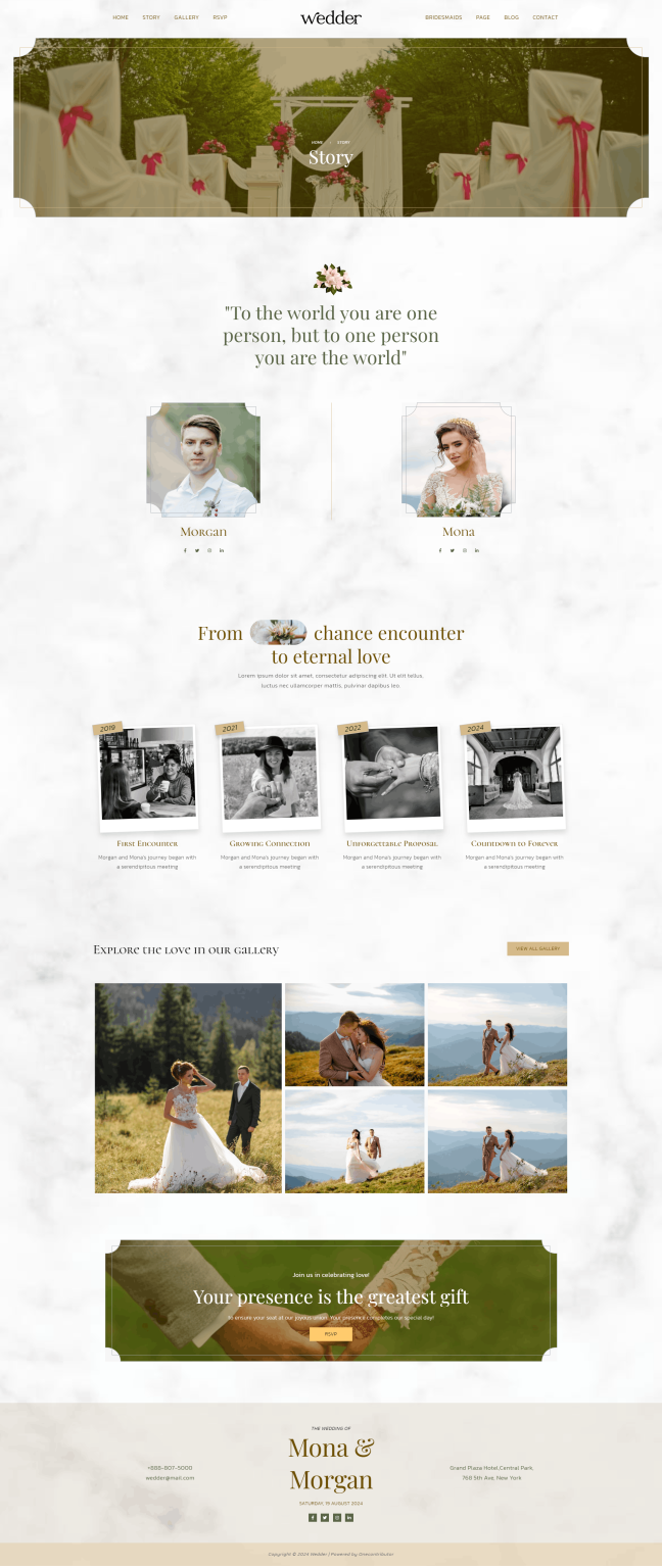 Download Wedder - Wedding Invitation Elementor Template Kit