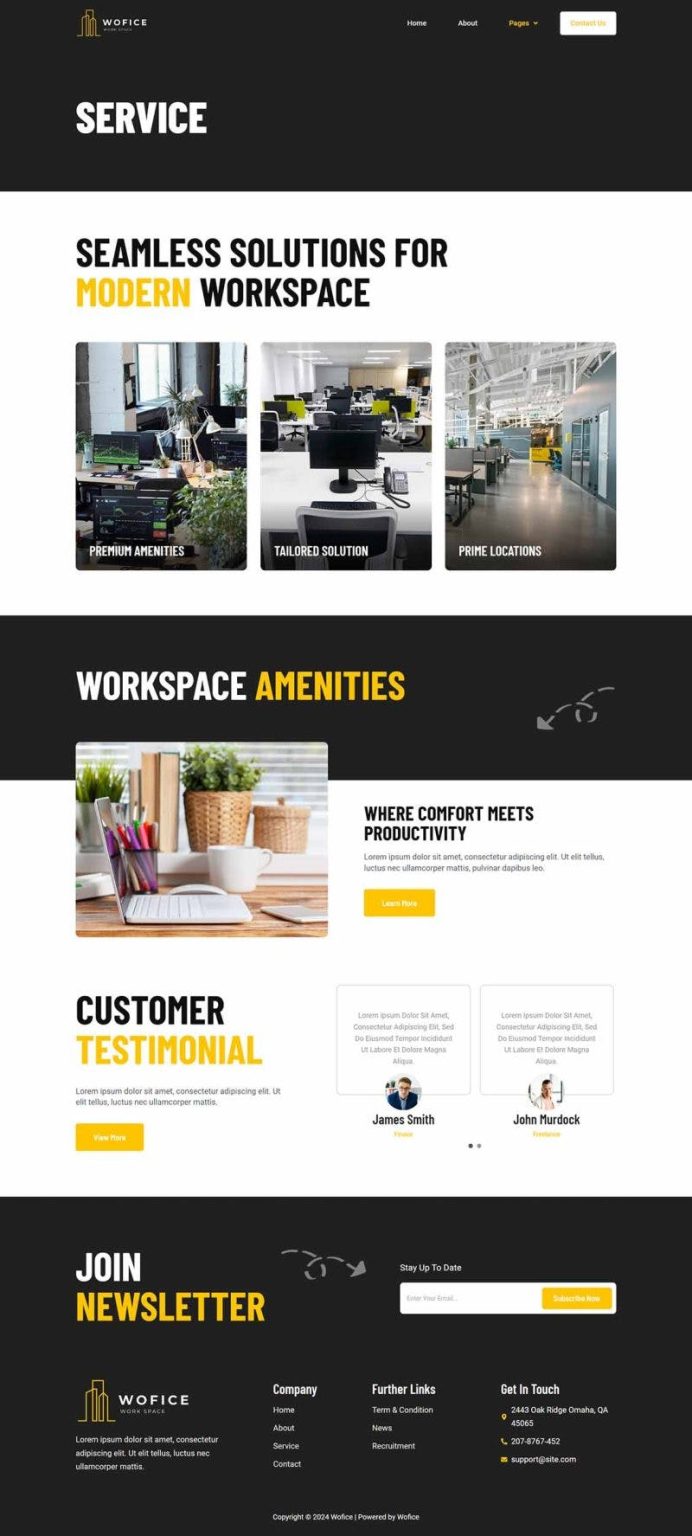 Download Wofice - Workspace & Office Elementor Template Kit