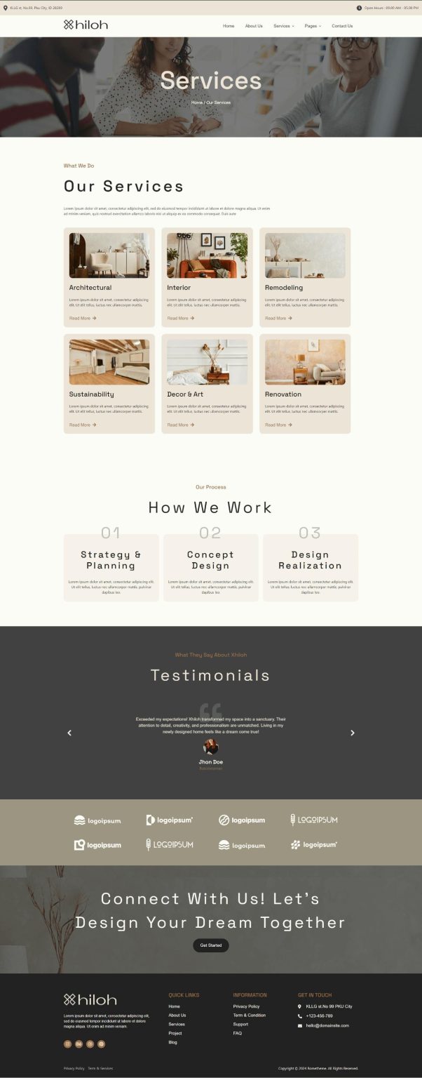 Download Xhiloh - Interiors & Architecture Elementor Template Kit