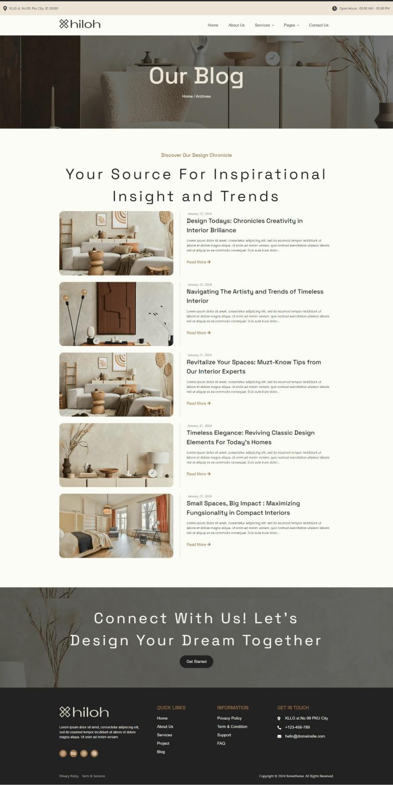 Download Xhiloh - Interiors & Architecture Elementor Template Kit