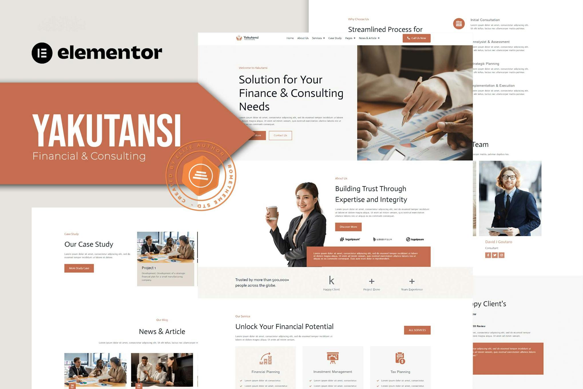 Download Yakutansi - Finance and Consulting Elementor Template Kit