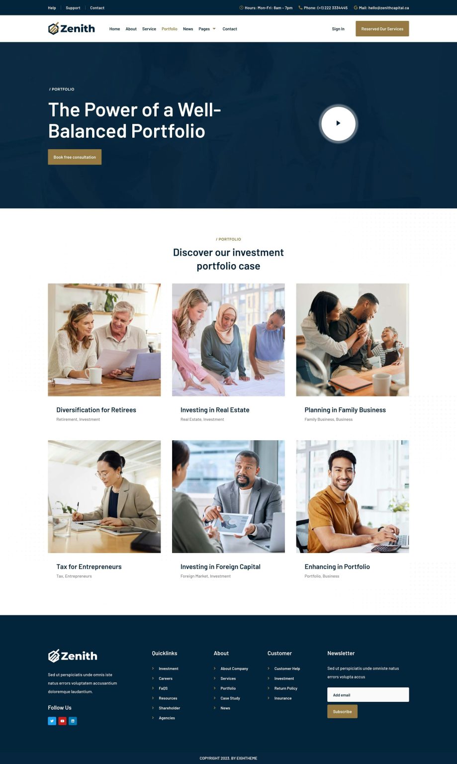 Download Zenith - Investment & Business Opportunity Elementor Template Kit