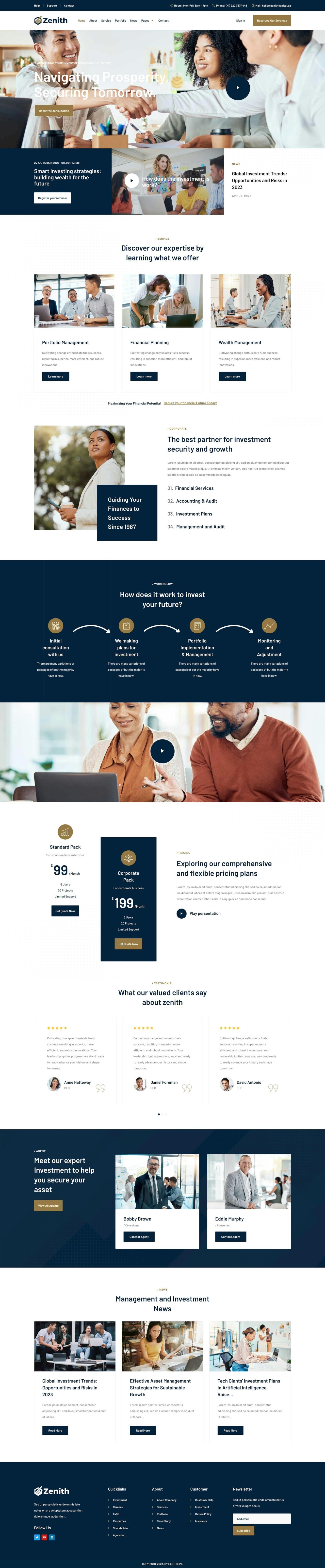 Download Zenith - Investment & Business Opportunity Elementor Template Kit