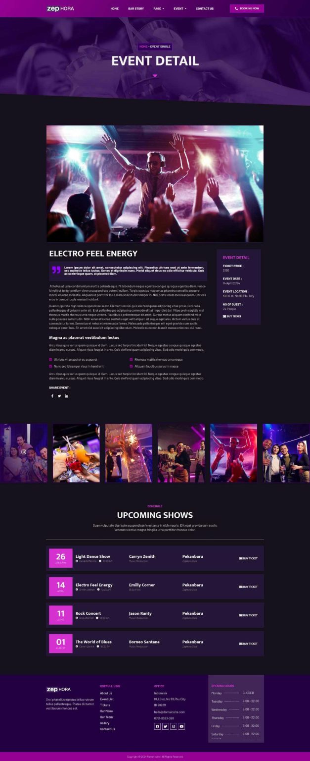 Download Zephora - Bar & Night Club Services Elementor Template Kit