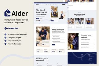 Download Alder - Handyman & Repair Service Elementor Template Kit