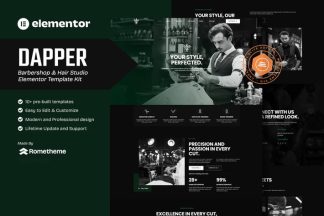 Download Dapper - Barbershop & Hair Studio Elementor Template Kit