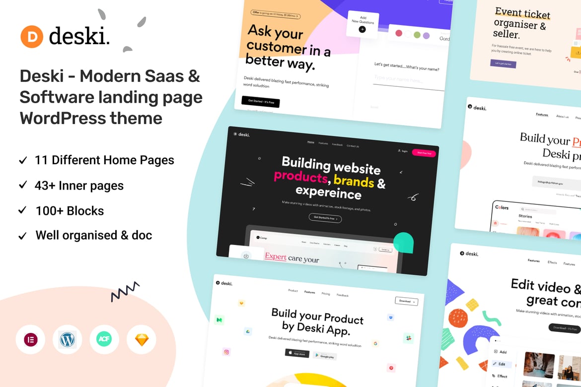 Download Deski - Modern Saas & Software WordPress Theme