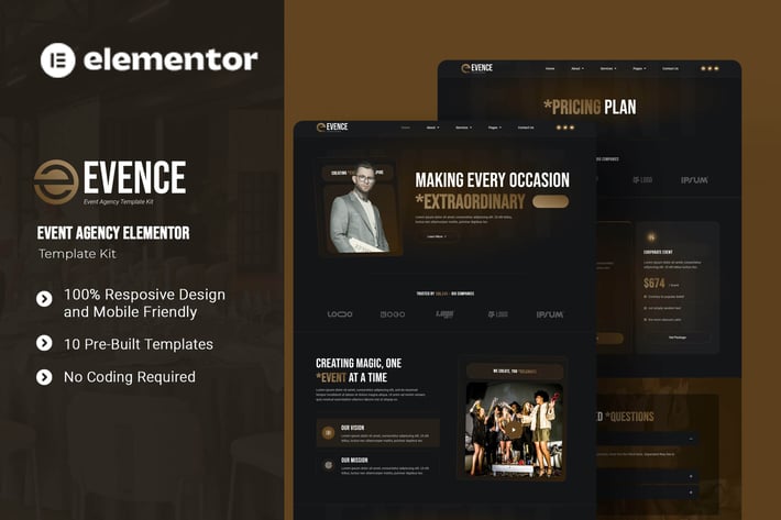 Download Evence - Event Agency Elementor Template Kit