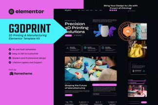 Download G3DPrint - 3D Printing & Manufacturing Elementor Template Kit