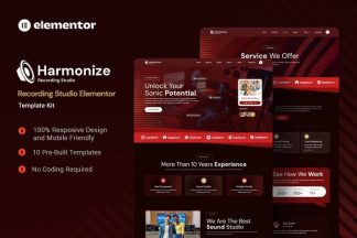 Download Harmonize - Recording Studio Elementor Template Kit