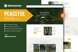 Download Peaceful - Nature Cottage Elementor Template Kit