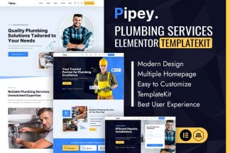 Download Pipey - Plumber Services Elementor Template Kit