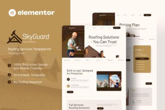 Download SkyGuard - Roofing Services Elementor Template Kit