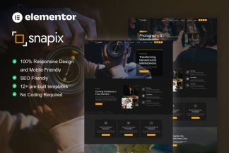 Download Snapix - Photography & Videography Services Elementor Template Kit