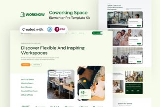 Download Worknow - Coworking Space Elementor Pro Template Kit