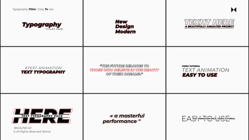 Download 09 Typography Titles | FCPX Apple Motion Template