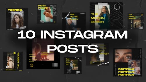 Download 10 Instagram Posts After Effect Template