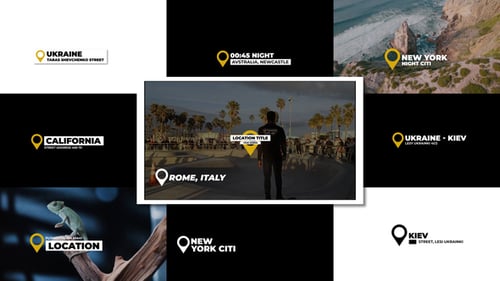 Download 10 Location Titles | FCPX Apple Motion Template