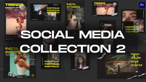 Download 15in1 Social Media Collection 2 Mogrt Premiere Pro Template