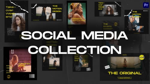 Download 15in1 Social Media Collection Mogrt Premiere Pro Template