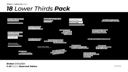 Download 18 Lower Thirds Pack | FCPX Apple Motion Template