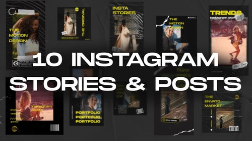 Download 20in1 Instagram Stories & Posts After Effect Template