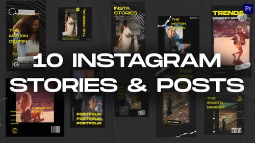 Download 20in1 Instagram Stories & Posts Mogrt Premiere Pro Template