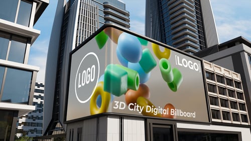 Download 3D City Digital Billboard | MOGRT Premiere Pro Template