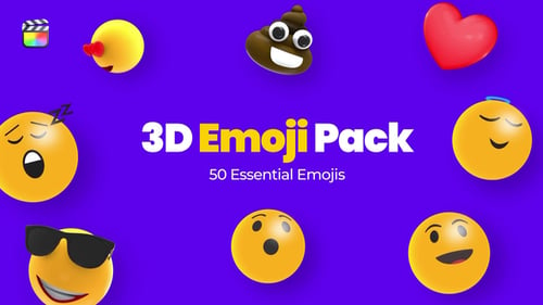 Download 3D Emoji Pack Apple Motion Template