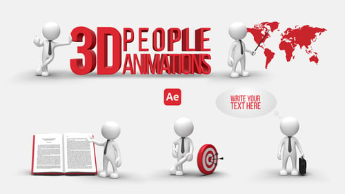 Download 3D People Animations 1 After Effect Template