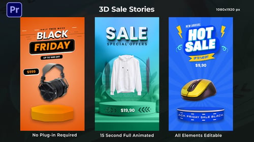 Download 3D Sale Stories Premiere Pro Template