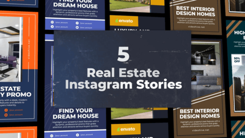 Download 5 Real Estate Instagram Pack After Effect Template