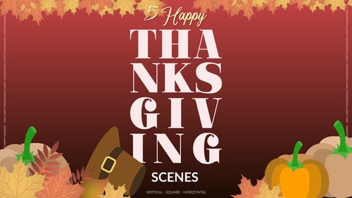 Download 5 Thanksgiving Posts and Stories After Effects Template