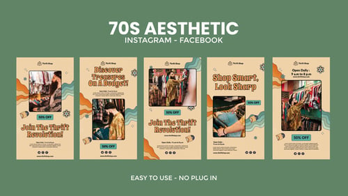 Download 70s Aesthetic Instagram Stories After Effect Template