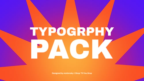 Download 9 Typography Clearance Pack | After Effects After Effect Template