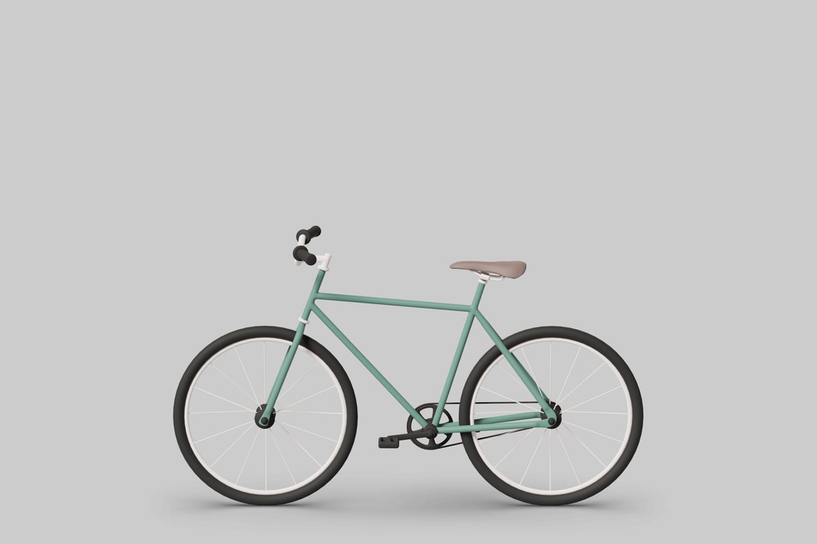 Download A blue and white bicycle 3D Model