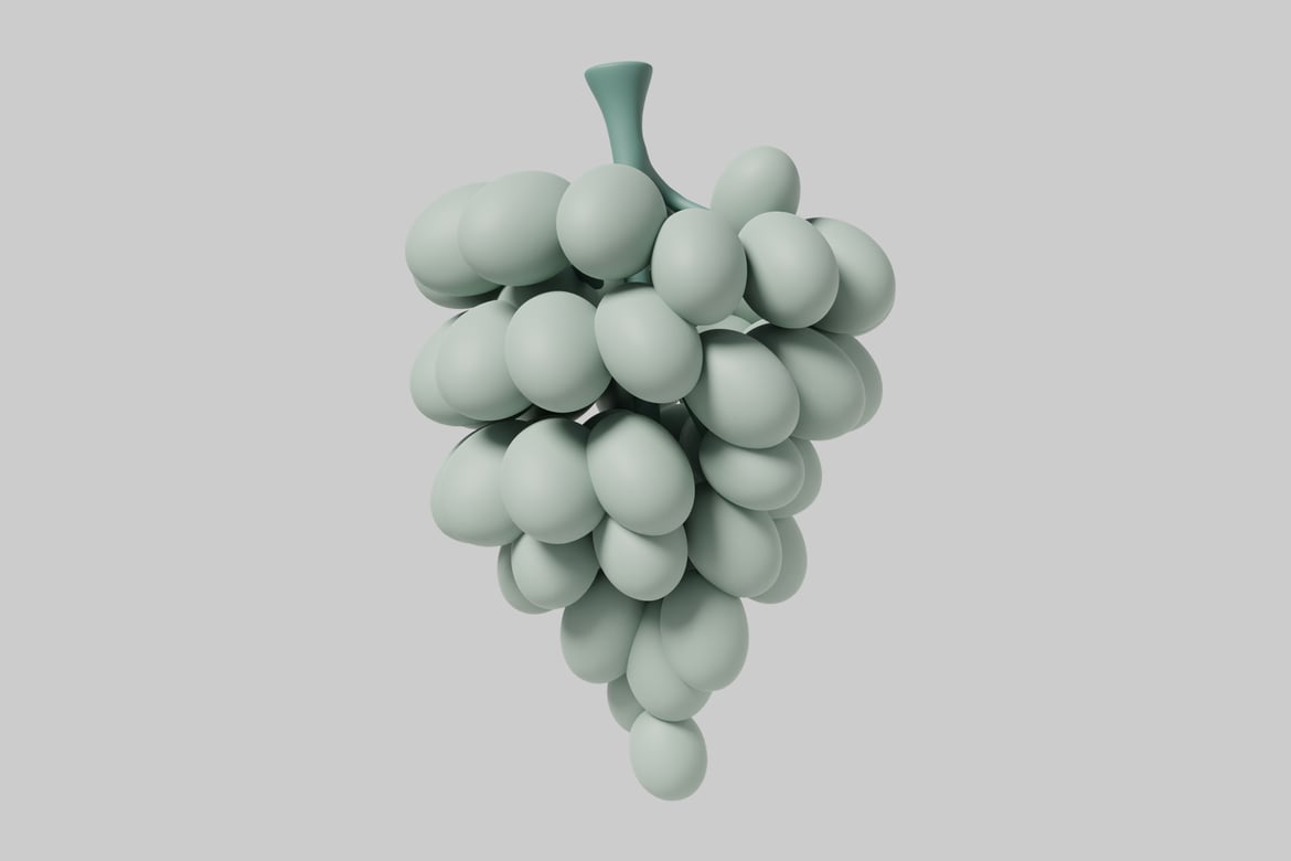 Download A cluster of grapes 3D Model