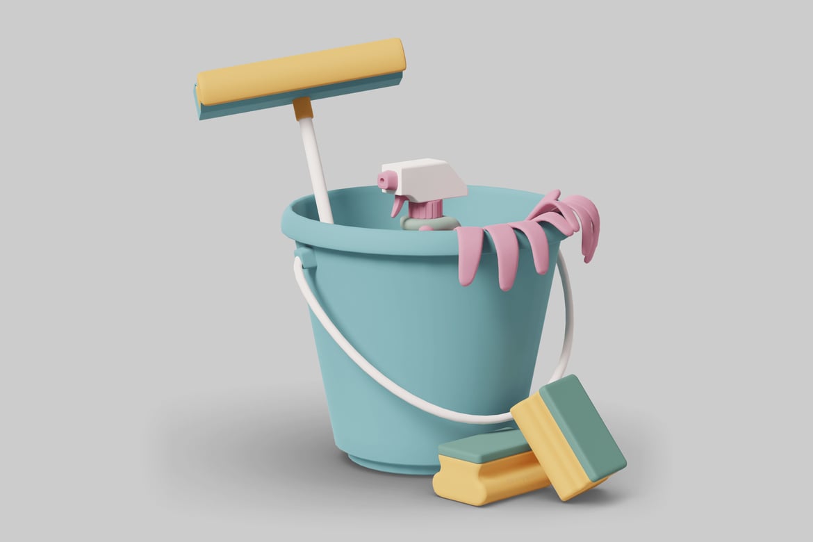 Download A collection of cleaning supplies 3D Model