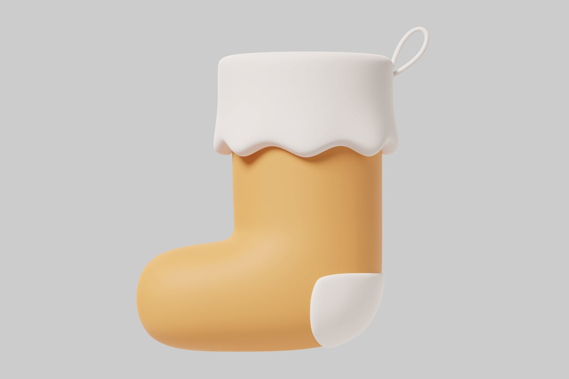 Download A festive Christmas stocking. 3D Model