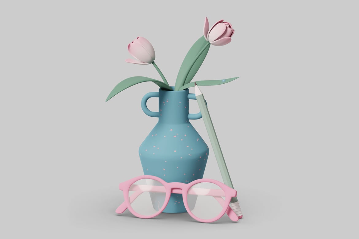 Download A serene arrangement of objects 3D Model