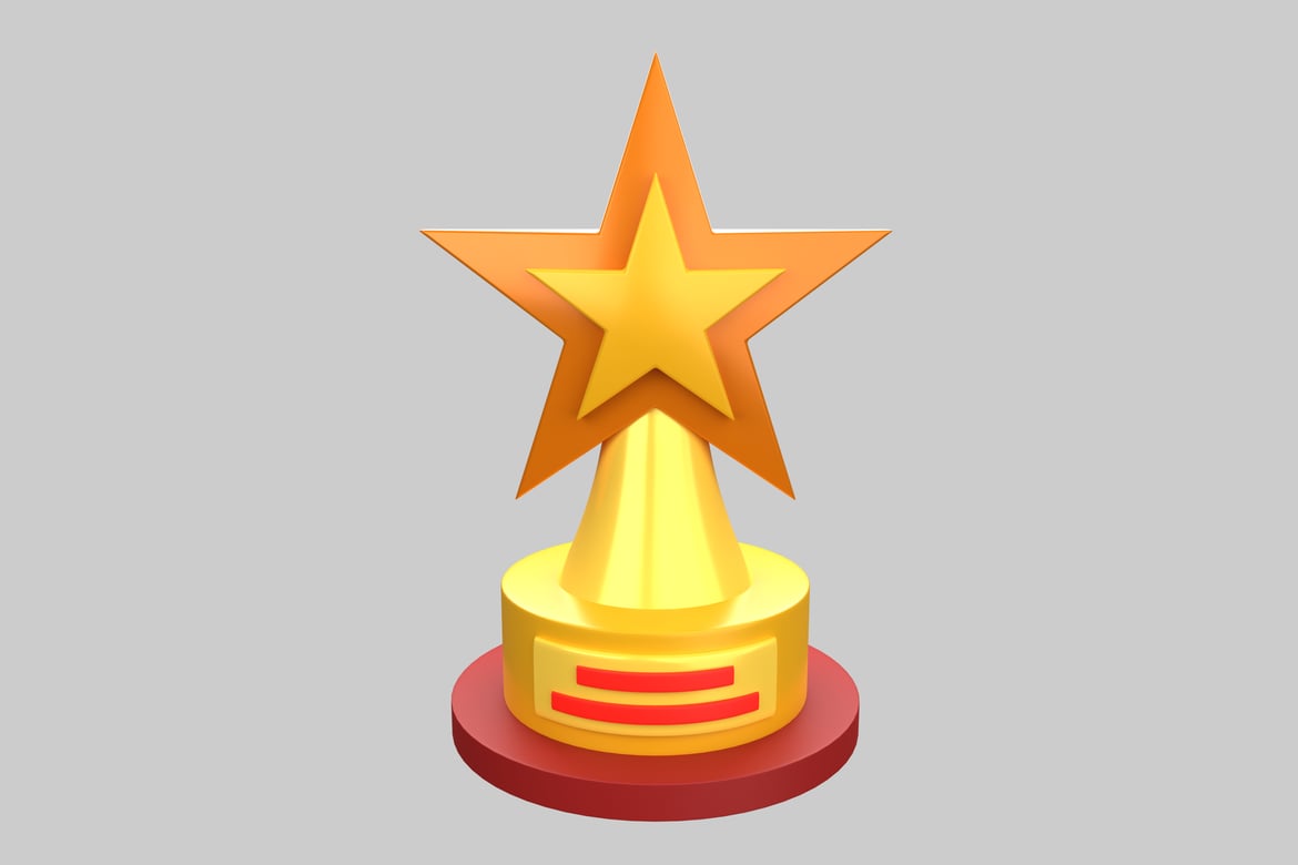 Download A stylized illustration of an award. 3D Model