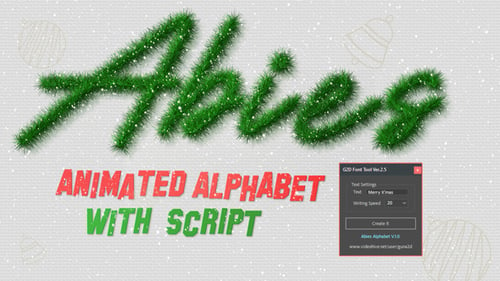 Download Abies Alphabet - Animated Fonts Inspired by Christmas Fir Tree After Effect Template