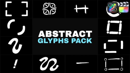 Download Abstract Animation Glyphs Pack | FCPX Apple Motion Template